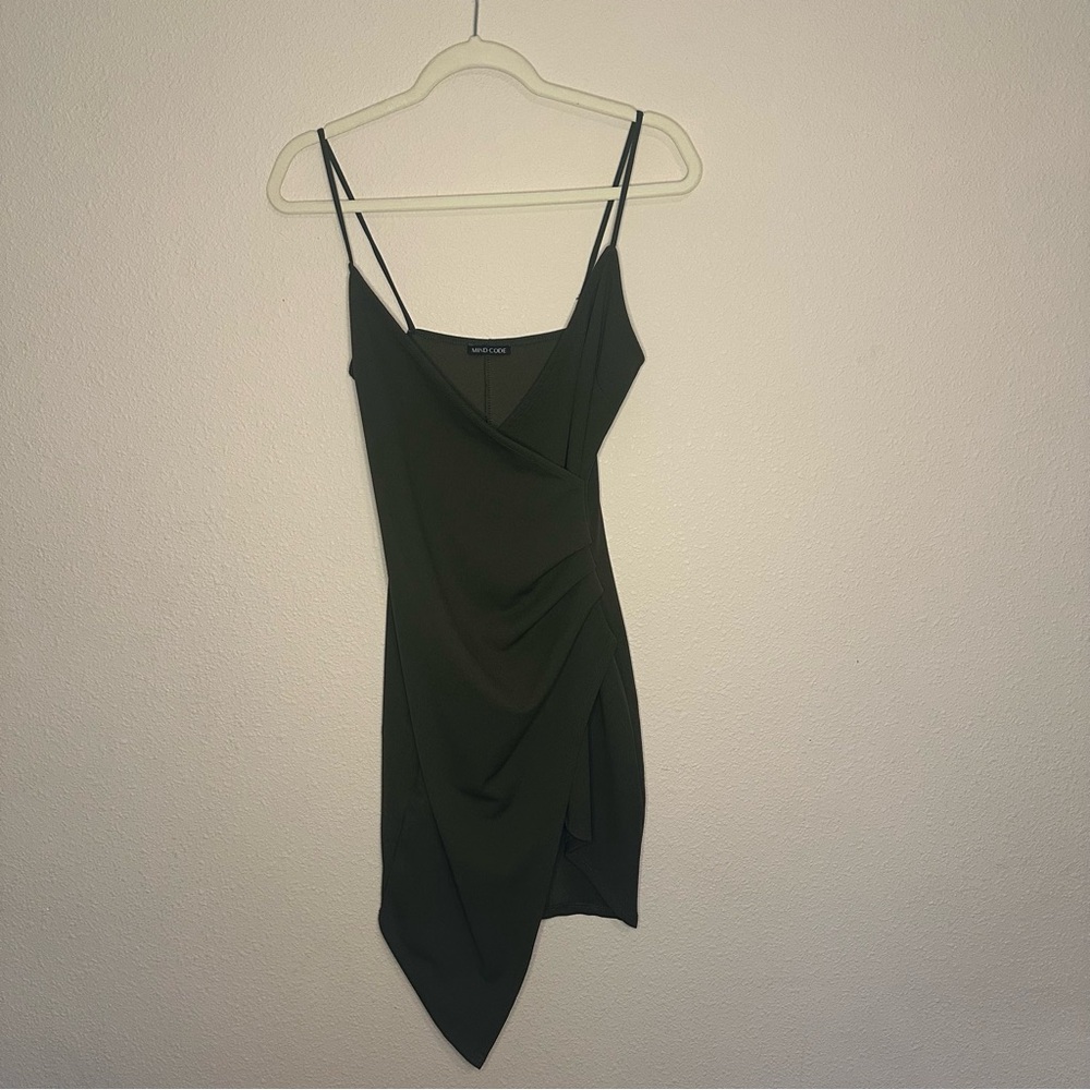 Elegant Olive Green Dress